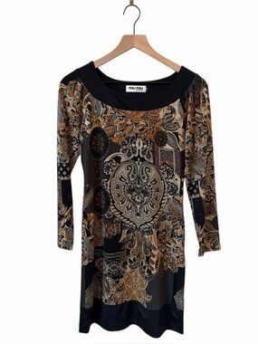 Vintage Miu Miu Paisley Shift Dress Size M